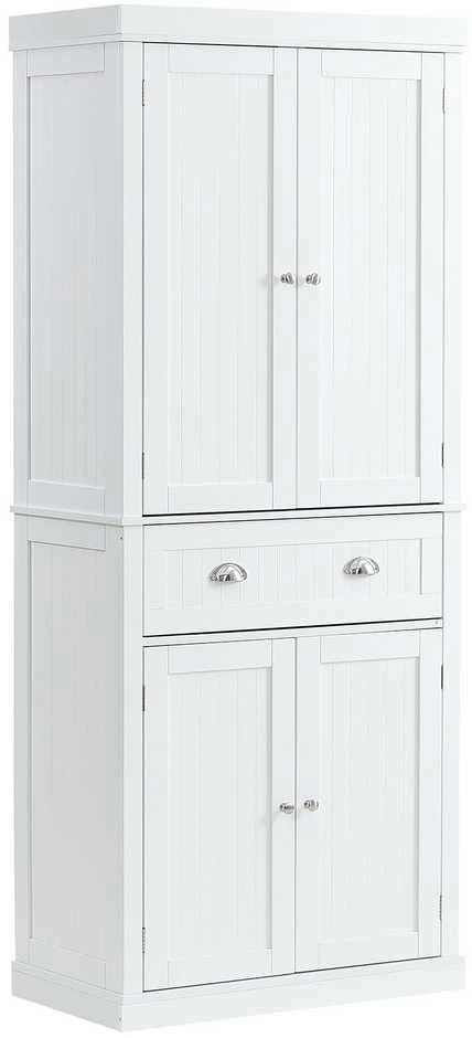 VEVOR 182 cm baltos spalvos virtuvės spintelė su lentynomis