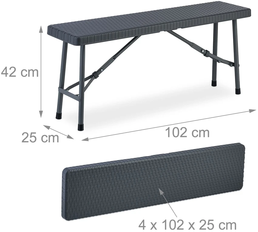 Relaxdays 2 alaus suolų rinkinys 102 cm