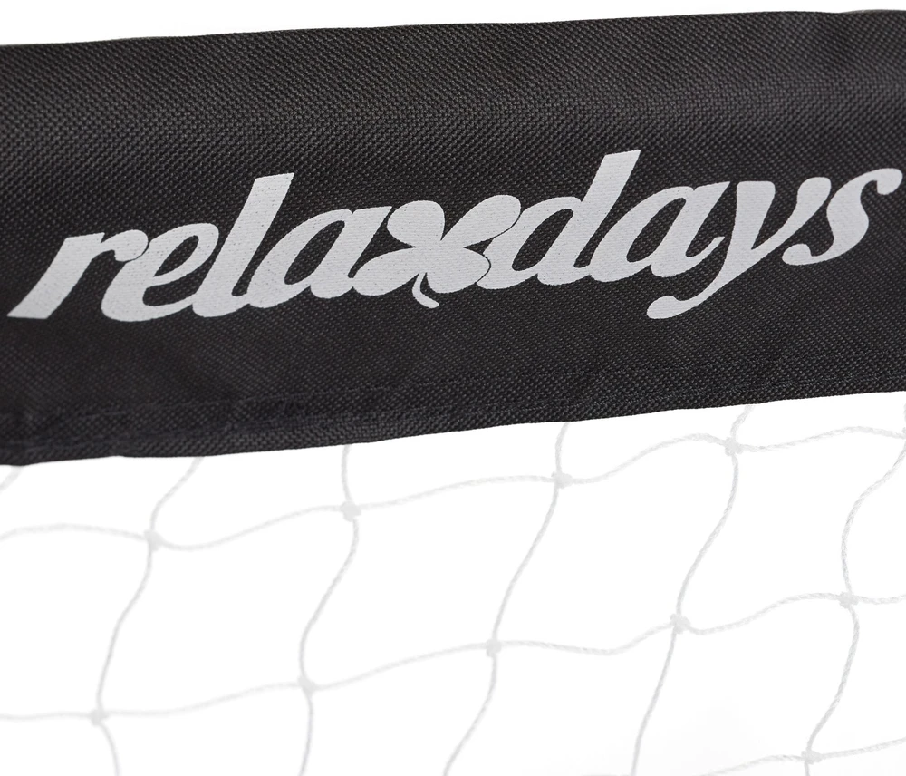 Relaxdays 2 futbolo vartų rinkinys, juodas