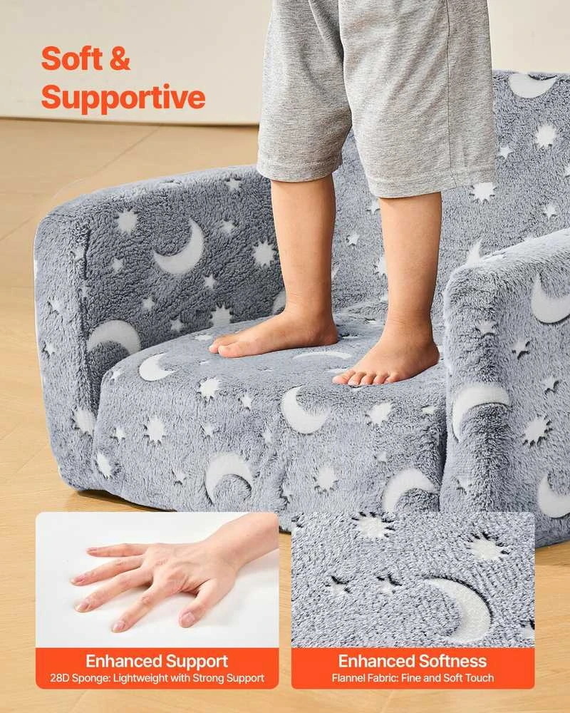 VEVOR 2-in-1 vaikų sofa-lova su porankiais