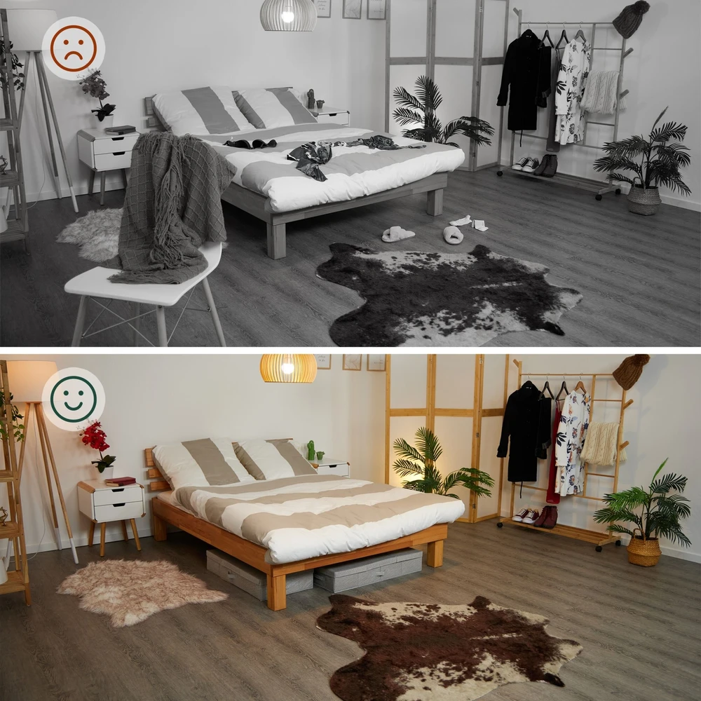 Relaxdays 2 lovos dėžių su dangčiu rinkinys
