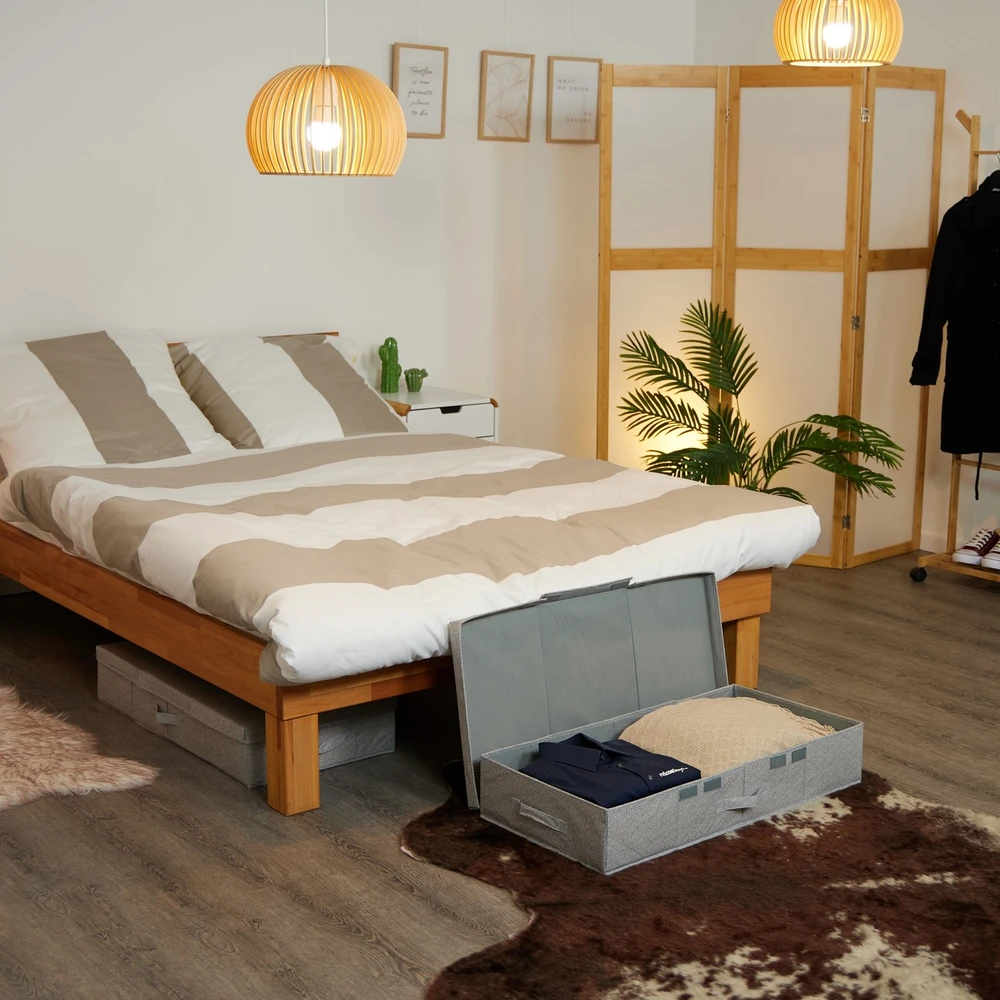 Relaxdays 2 lovos dėžių su dangčiu rinkinys
