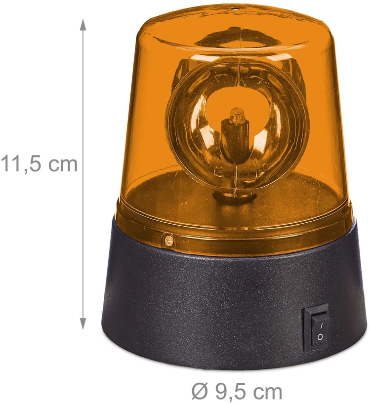 Relaxdays 2 oranžinių besisukančių LED lempų rinkinys