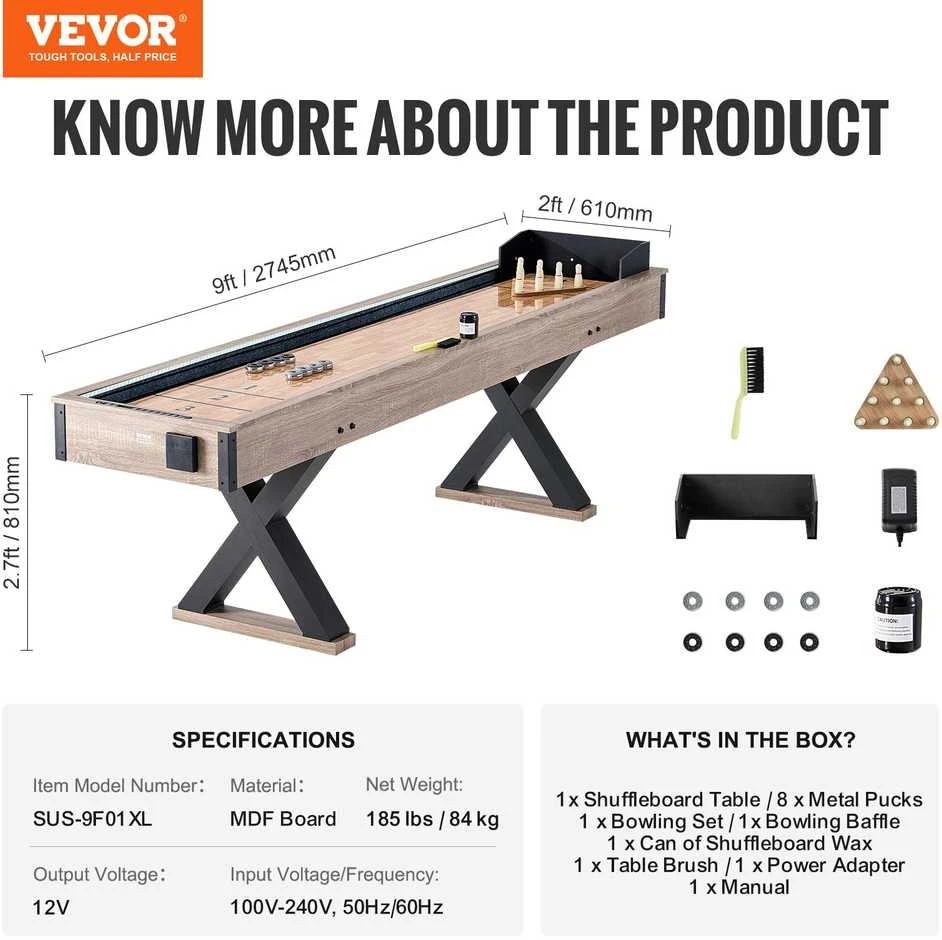 VEVOR 2 viename LED stalo žaidimas