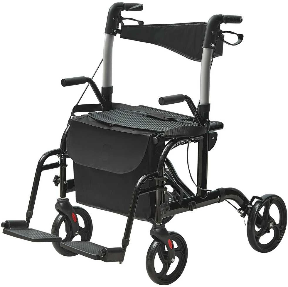 VEVOR 2 viename vaikštynė ir transporto kėdė pagyvenusiems