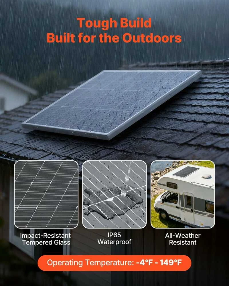VEVOR 200W monokristalinis saulės modulis