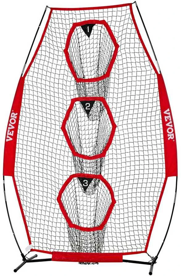 VEVOR 203x102 cm futbolo metimo tinklas su taikiniais