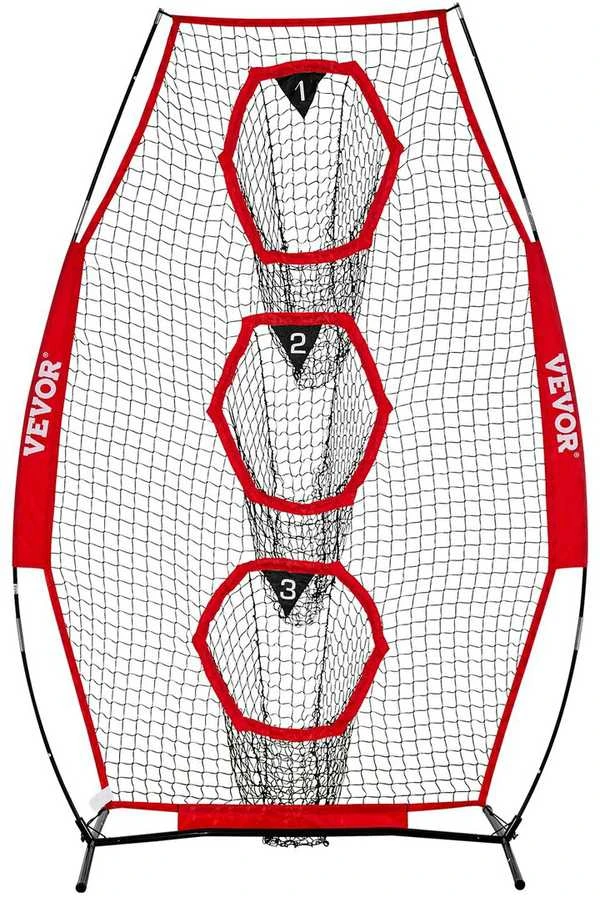 VEVOR 203x102 cm futbolo metimo tinklas su taikiniais