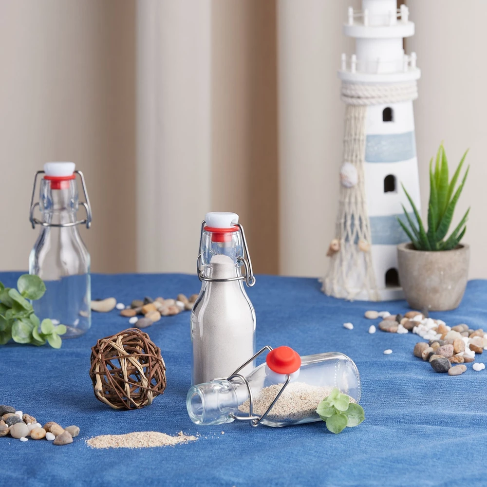 Relaxdays 24 buteliukų su užsegamu kamščiu rinkinys 100 ml