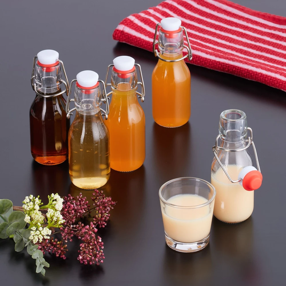 Relaxdays 24 buteliukų su užsegamu kamščiu rinkinys 100 ml