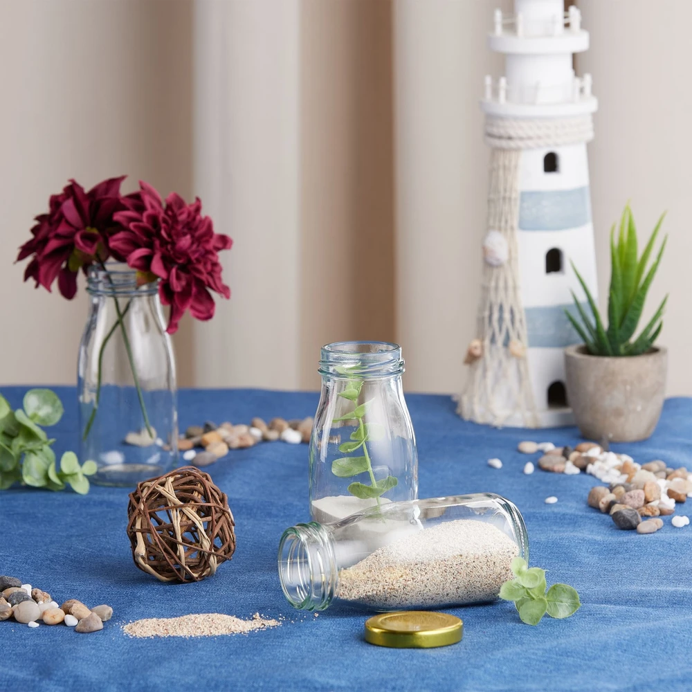Relaxdays 24 mažų stiklinių buteliukų rinkinys 150 ml