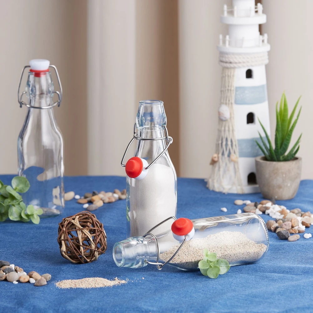 Relaxdays 24 svirtele uždaromų buteliukų rinkinys 250 ml