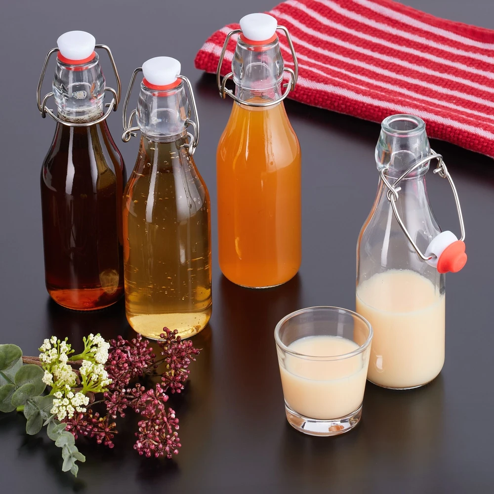 Relaxdays 24 svirtele uždaromų buteliukų rinkinys 250 ml