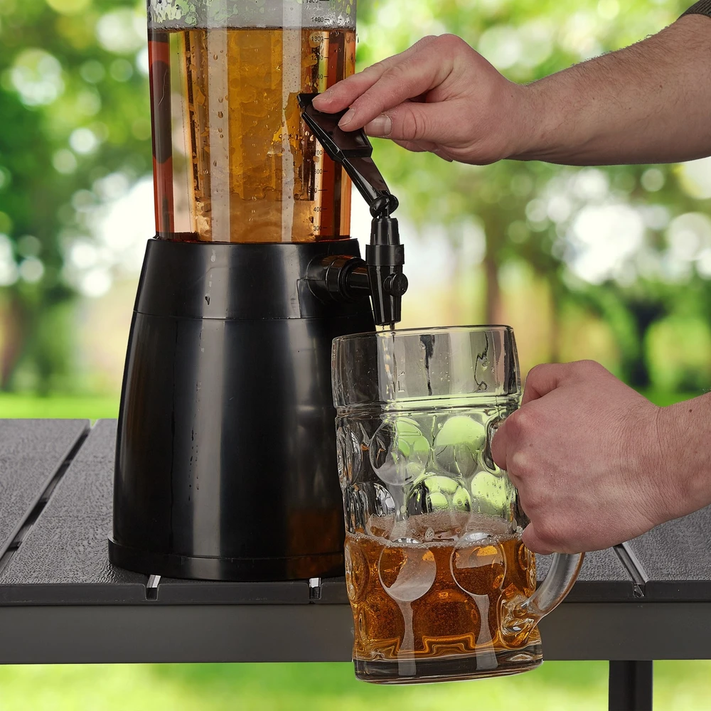 Relaxdays 2,5 L alaus bokštas su kraneliu