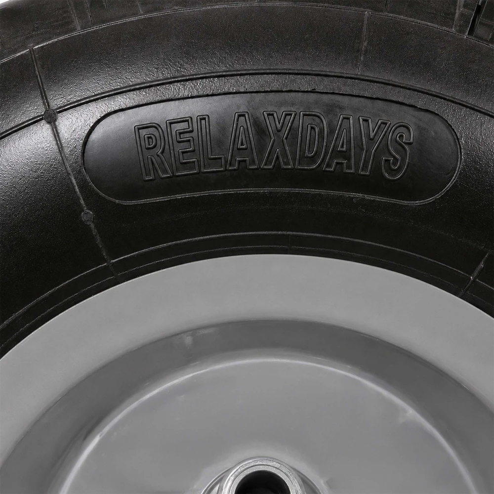 Relaxdays 2x karučio ratų 4.00-6, pilna guma