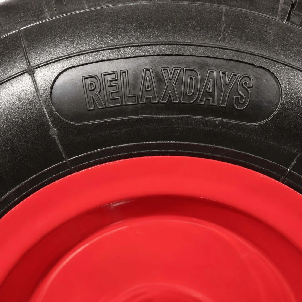 Relaxdays 2x karučio ratų 4.00-6, pilnos gumos