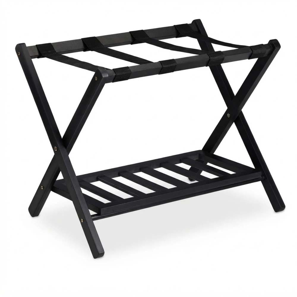 Kelioninis Relaxdays 2x lagaminų stovas su lentyna
