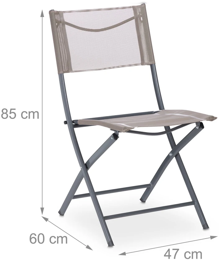 Relaxdays 2x sulankstoma sodo kėdė