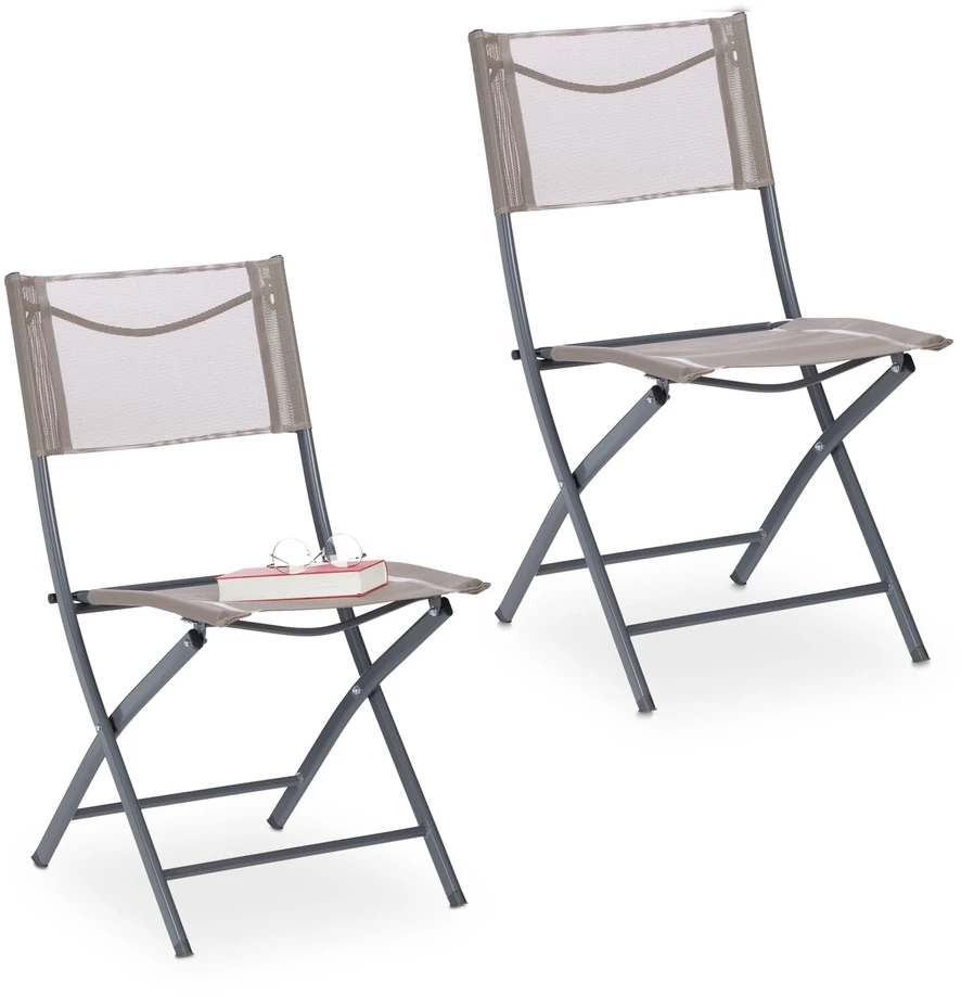 Relaxdays 2x sulankstoma sodo kėdė