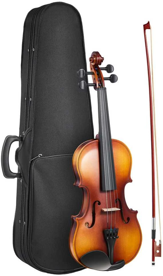 VEVOR 3/4 dydžio smuikas su dėklu ir kolofonu