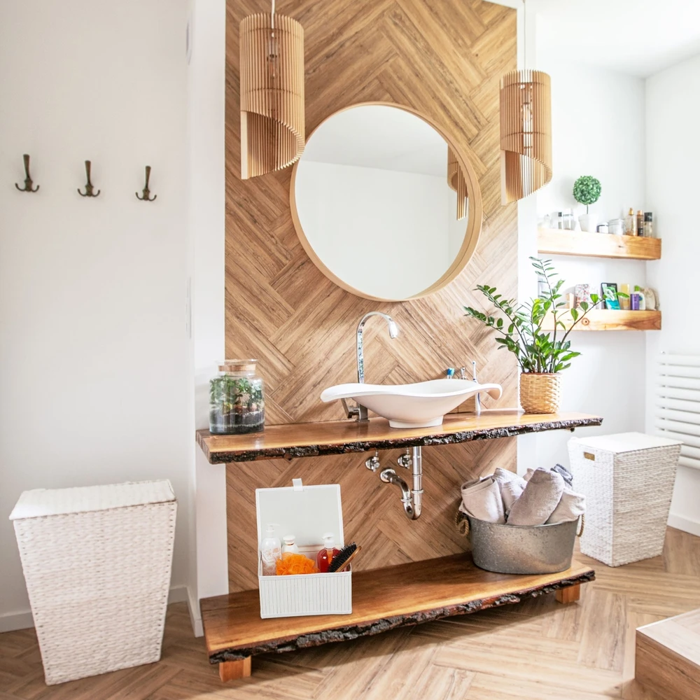 Relaxdays 3 bambukinių laikymo krepšelių rinkinys