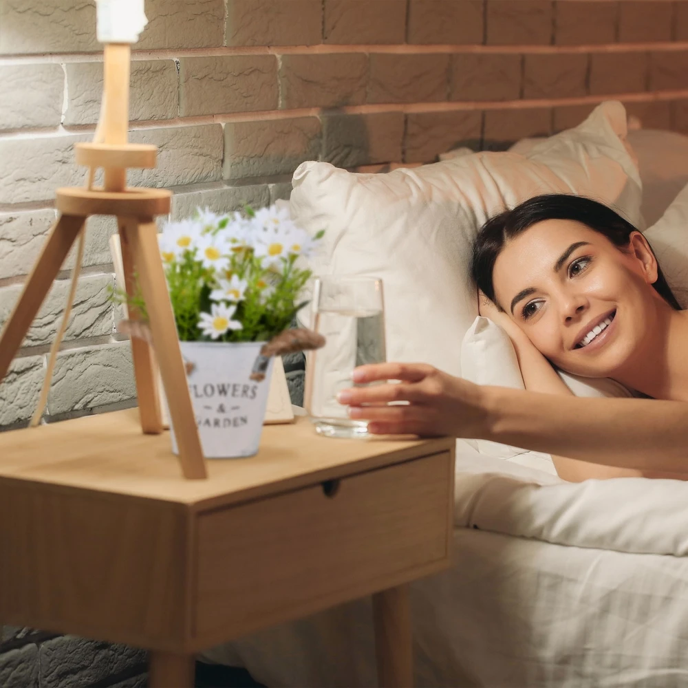 Relaxdays 3 dirbtinės puokštės vazonėliuose