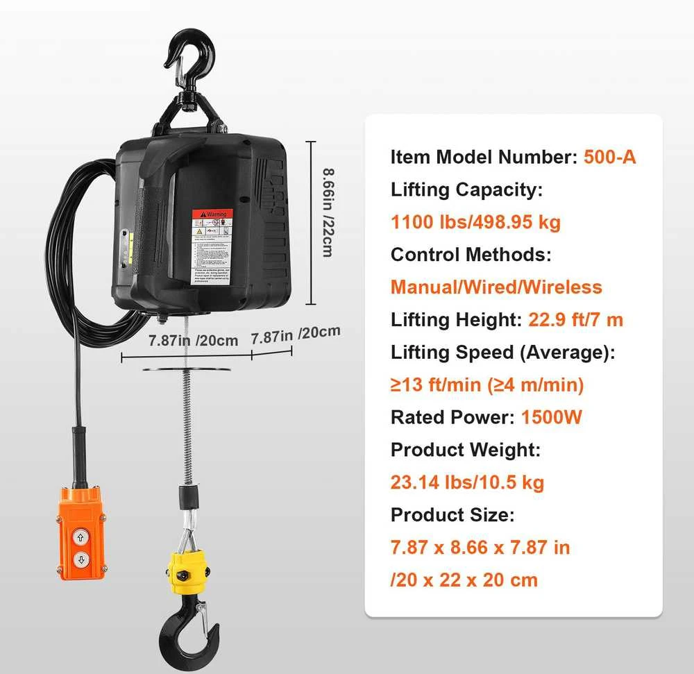 VEVOR 3-in-1 elektrinis kilnojamasis gervė