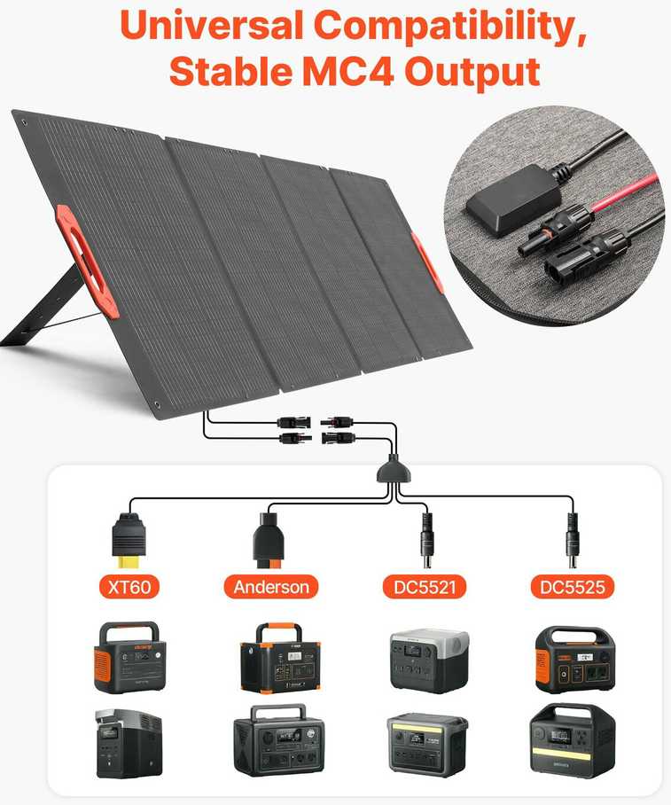 VEVOR 300 W sulankstomas monokristalinis saulės modulis