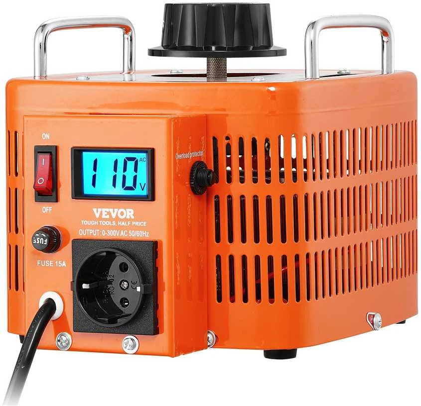 VEVOR 3000VA kintamos įtampos transformatorius su LCD