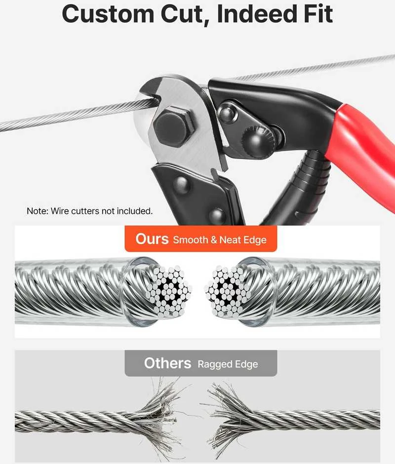 VEVOR 3,2 mm plieninio lyno rinkinys, 30,5 m