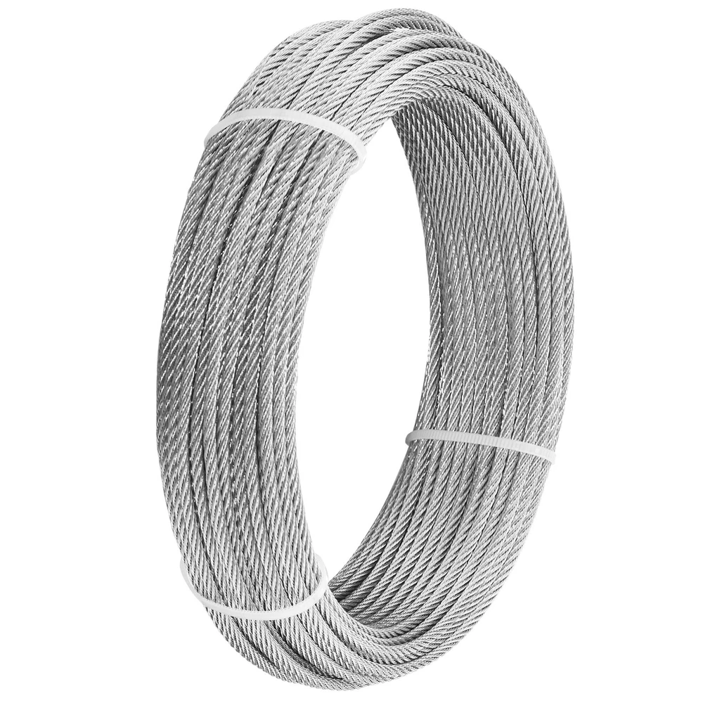 VEVOR 3,18 mm nerūdijančio plieno trosas 30,5 m (7x7)