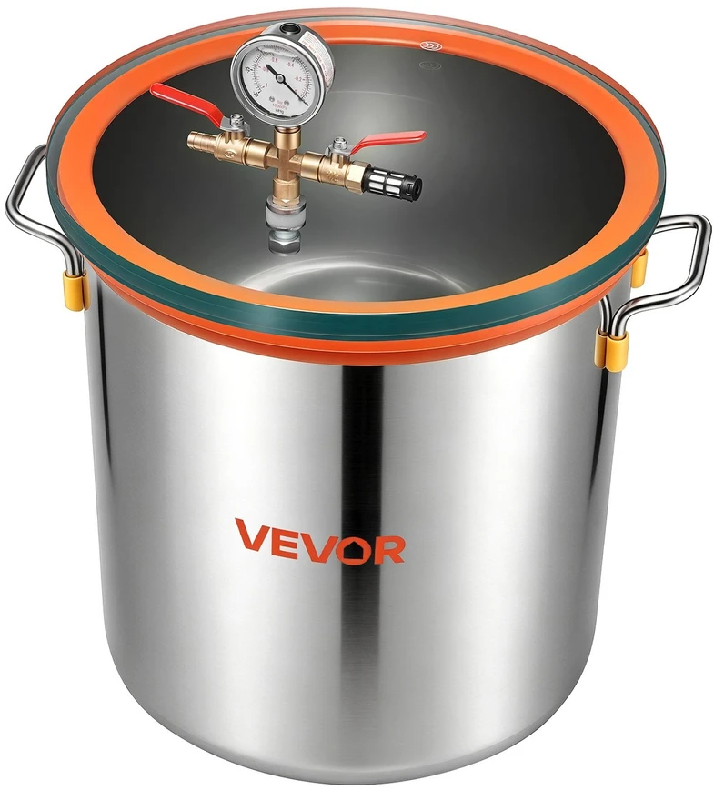VEVOR 34,1 l vakuuminė degazavimo kamera, nerūdijantis plienas