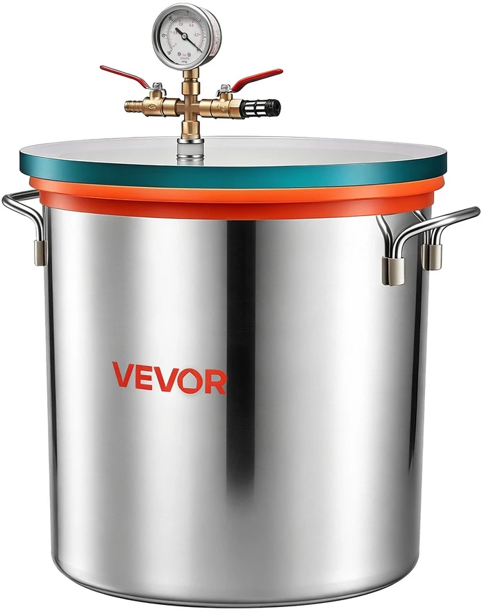 VEVOR 34,1 l vakuuminė degazavimo kamera, nerūdijantis plienas