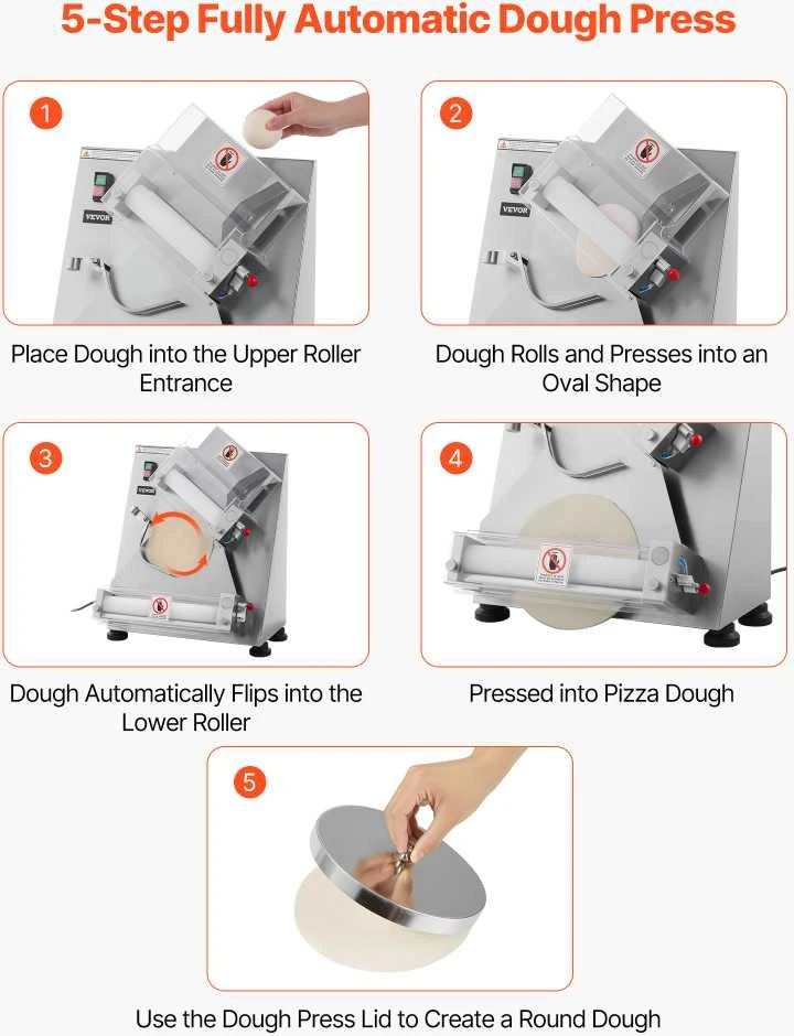 VEVOR 35 cm picos tešlos kočiotuvo presas