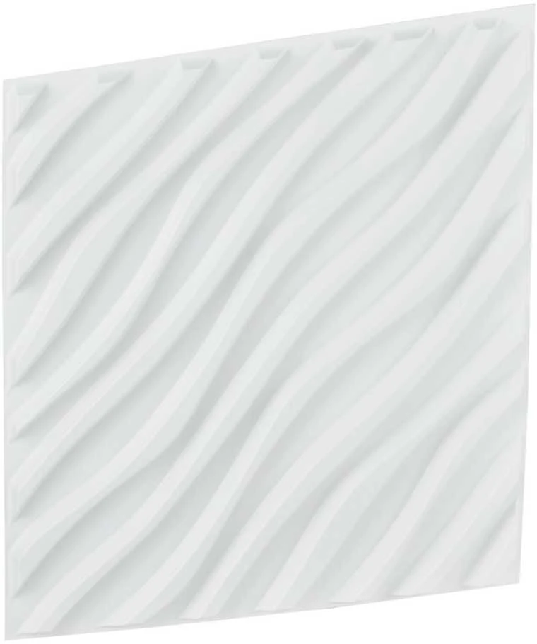VEVOR 3D sienų plokštės 12 vnt. baltos PVC
