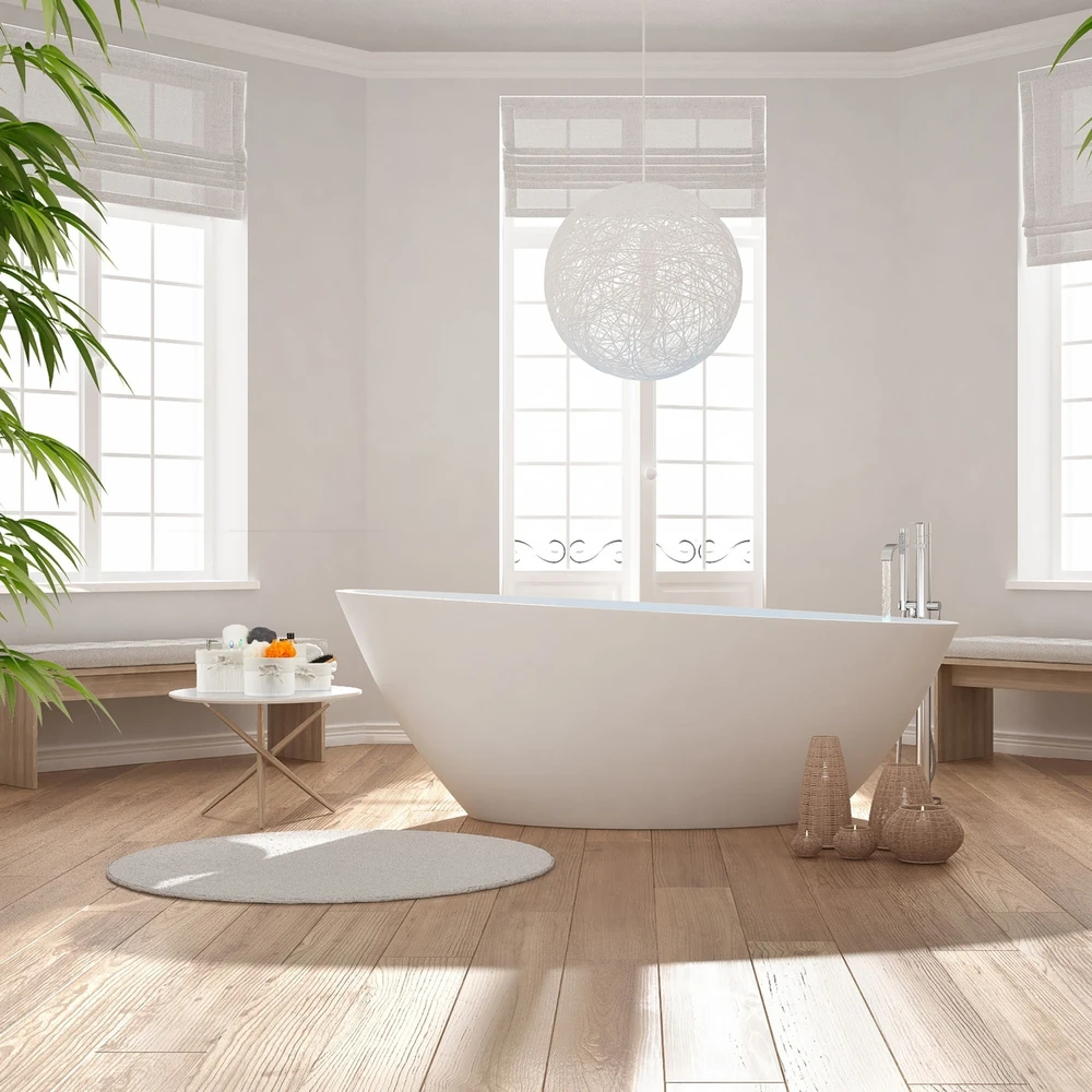 Relaxdays 4 dalių bambukinių laikymo krepšių rinkinys