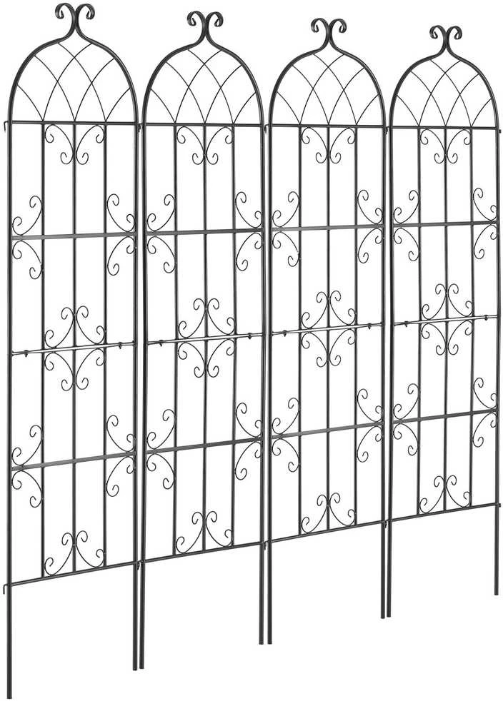 VEVOR 4 dalių metalinis sodo groteles 180x51 cm