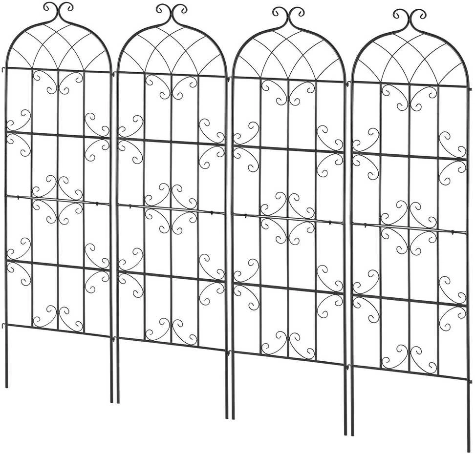 VEVOR 4 dalių metalinis sodo groteles 180x51 cm