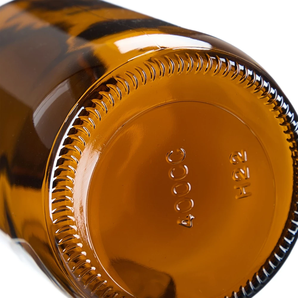 Relaxdays 4 gintarinio stiklo indelių rinkinys 400 ml