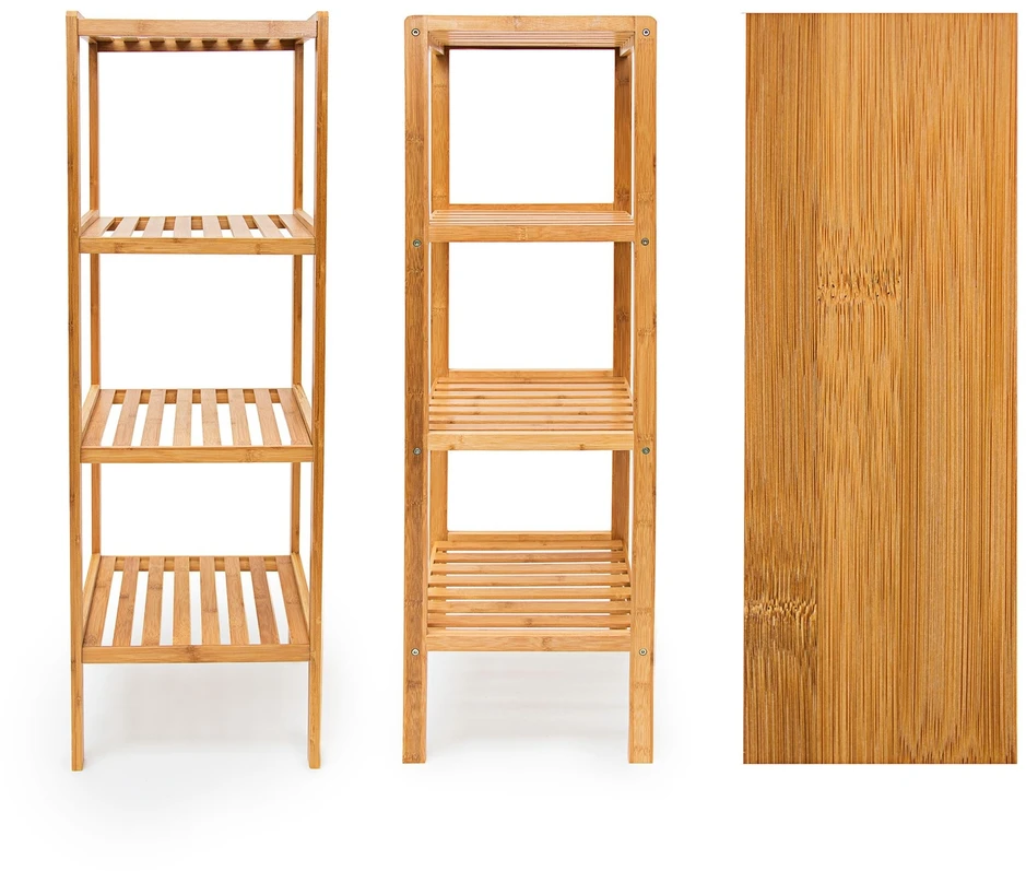 Relaxdays 4 pakopų bambukinė lentyna