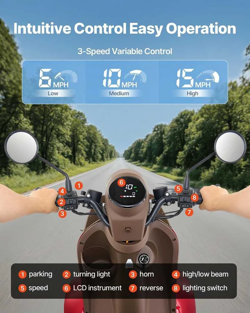 Vevor 4 ratų motoroleris vyresniems žmonėms