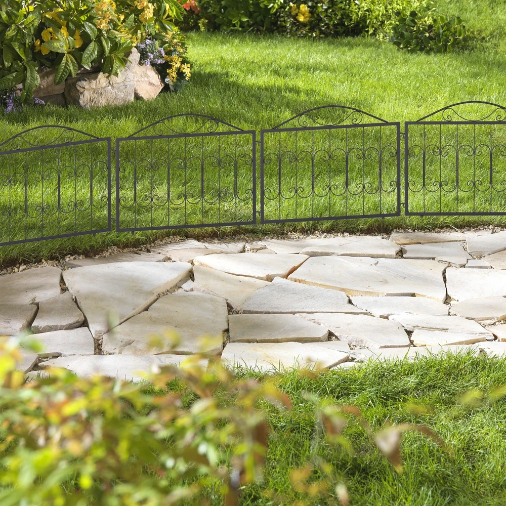 Relaxdays 4 vejos bortelių rinkinys su vingiuotu raštu