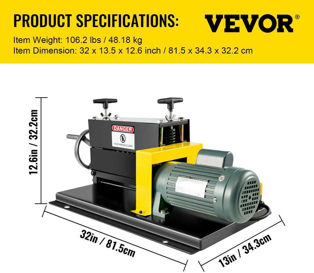 VEVOR 400W elektrinė laido nuėmimo mašina, 1.5-38mm