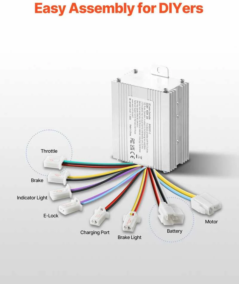 Vevor 450W elektrinio DC variklio rinkinys su valdikliu
