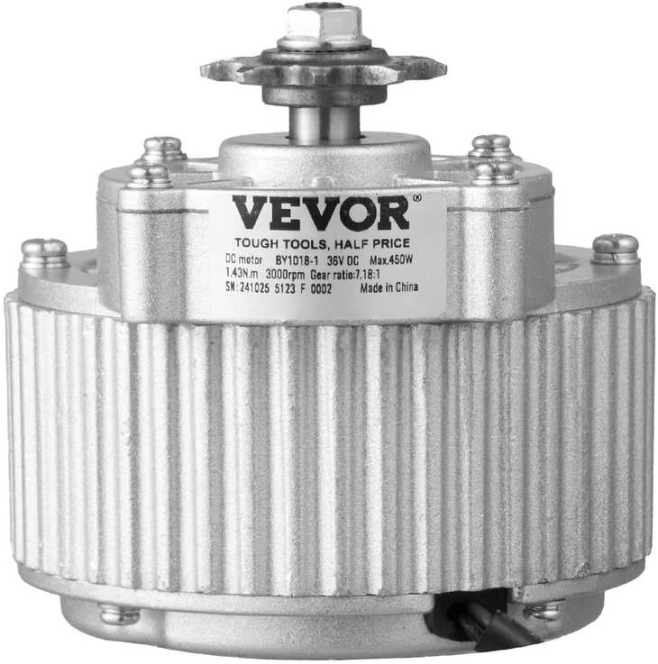 Vevor 450W elektrinio DC variklio rinkinys su valdikliu