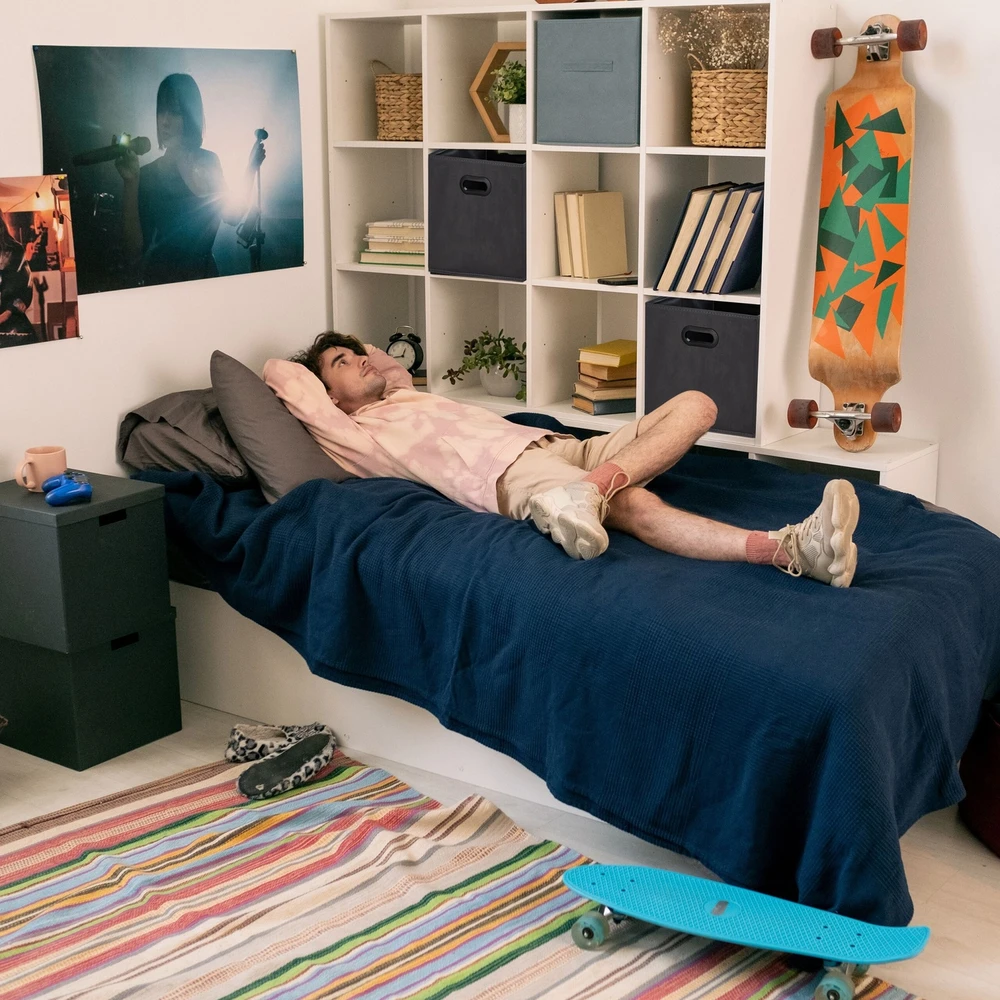 Relaxdays 4x antracito spalvos sulankstomos daiktų laikymo dėžės