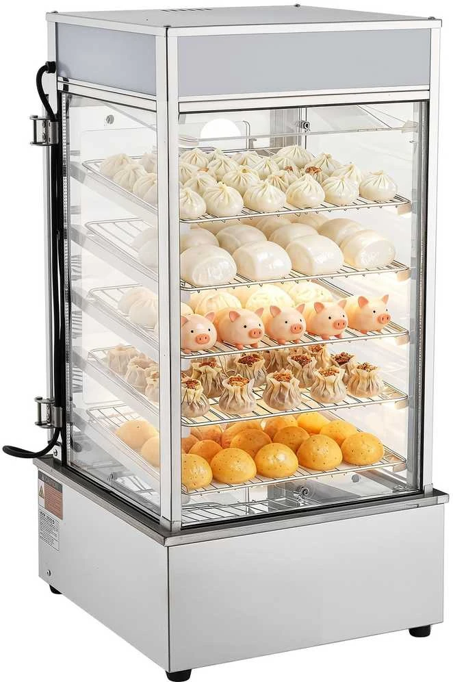Vevor 5 aukštų maisto šildymo vitrina su LED