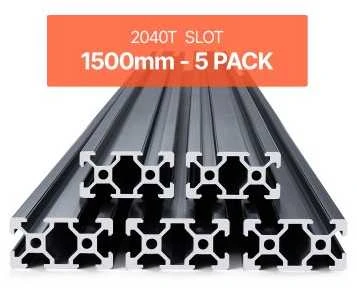 Vevor 5 vnt. 1500 mm T tipo aliuminio bėgis