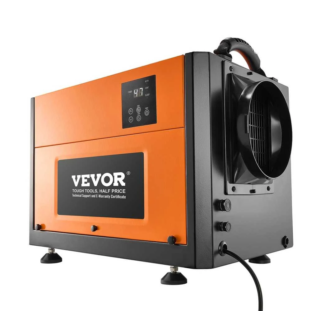 VEVOR 50 Litrų Komercinis Oro Sausintuvas, Didelio Našumo Rūsiui, Po Grindimis, Sandėliavimo Patalpoms, Pramoninis su Žarna, Automatinis Atitirpinimas