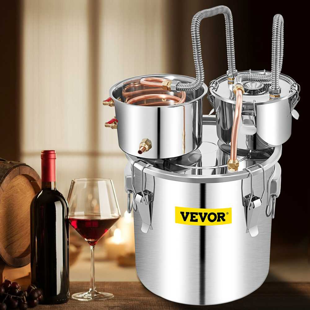 VEVOR 50L vandens distiliatorius su kondensatoriumi ir bačka